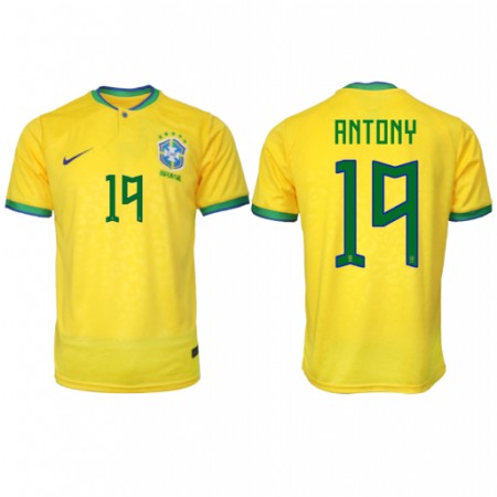 Goedkope Brazilië Antony 19 Thuisshirt World Cup 2022